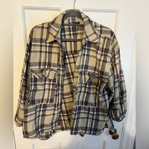 zara plaid flannel